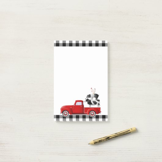 Little Red Truck Boerderij Animal Stack Post-it® Notes (Op bureau)