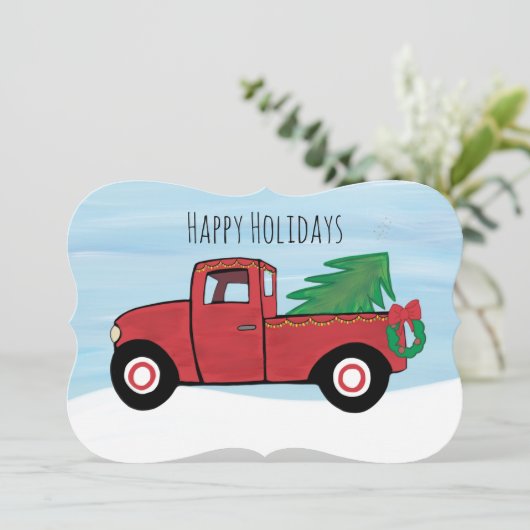 Little Red Truck Briefkaart Envelope Inc. (Staand voorkant)