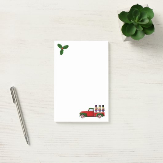 Little Red Truck en Nutcrackers Christmas Post-it Post-it® Notes (Kantoor)