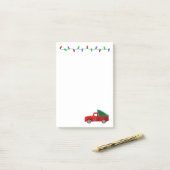 Little Red Truck kerst Post-it® Notes (Op bureau)