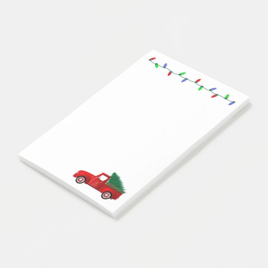 Little Red Truck kerst Post-it® Notes (Schuin)