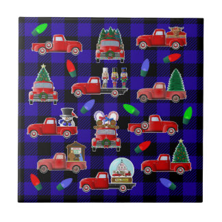 Little Red Truck kerst Tegeltje