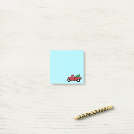 Little Red Truck-kerstboom Post-it® Notes (Op bureau)
