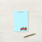 Little Red Truck-kerstboom Post-it® Notes (Op bureau)
