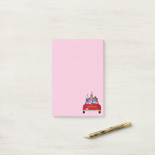 Little Red Truck Spring Post-it® Notes (Op bureau)