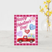 Little Red Truck Valentijnskaart Kaart (Gele Bloem)