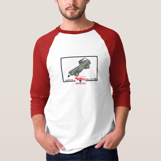 Little Red Wagon 3/4 Sleeve Raglan - Mannen T-shirt (Voorkant)