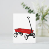 Little Red Wagon Briefkaart (Staand voorkant)
