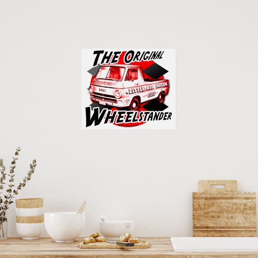 Little Red Wagon Poster (Keuken)