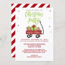 Little Red Wagon Rustic Kerstparty