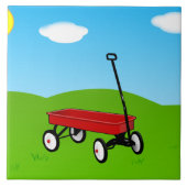 Little Red Wagon Tegeltje (Voorkant)