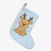 Little Reindeer Kleine Kerstsok (Voorkant (Hangend))