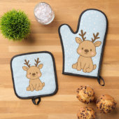 Little Reindeer Ovenwant & Pannenlap Set (Top down)