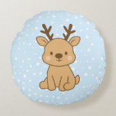 Little Reindeer Rond Kussen (Voorkant)