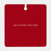 Little Reindeer Simple Snowflakes foto ROOD Metalen Ornament (Achterkant)