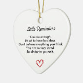 Little Reminders, Mental Health Gift, Positive Keramisch Ornament (Links)