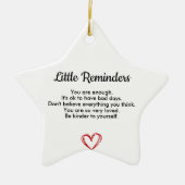 Little Reminders, Mental Health Gift, Positive Keramisch Ornament (Voorkant)