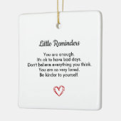 Little Reminders, Mental Health Gift, Positive Keramisch Ornament (Links)