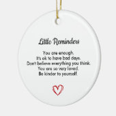 Little Reminders, Mental Health Gift, Positive Keramisch Ornament (Links)