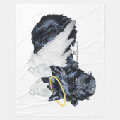 Little Resting Scottie Angel Fleece Deken (Voorkant)