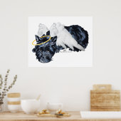Little Resting Scottie Angel Poster (Keuken)