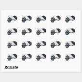 Little Resting Scottie Angel Vierkante Sticker (Vel)