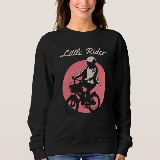 Little Rider - Retro Biker Design Trui (Voorkant)