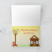 Little Riding Hood Birthday Celebration Kaart (Binnen)