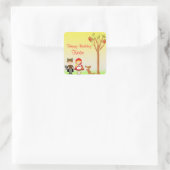 Little Riding Hood Birthday Celebration Vierkante Sticker (Tas)