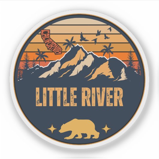 Little River, Californië Sticker (Voorkant)