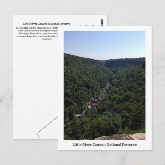 Little River Canyon Briefkaart 1 (Voorkant / Achterkant)