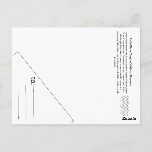 Little River Canyon Briefkaart 1 (Achterkant)