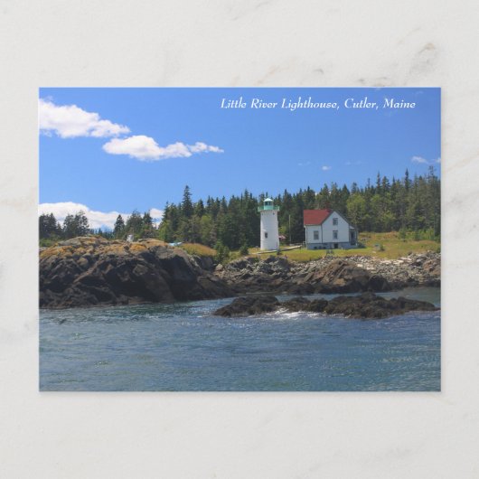Little River Lighthouse, Cutler Maine Briefkaart (Voorkant)