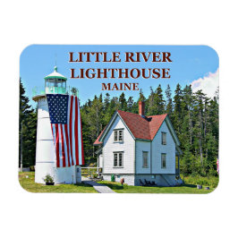 Little River Lighthouse, Cutler Maine Photo Magnet Magneet