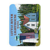 Little River Lighthouse, Cutler Maine Photo Magnet Magneet (Verticaal)