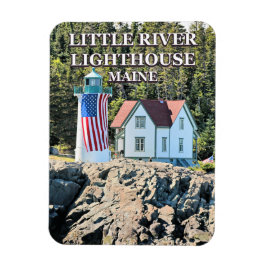 Little River Lighthouse, Cutler Maine Photo Magnet Magneet