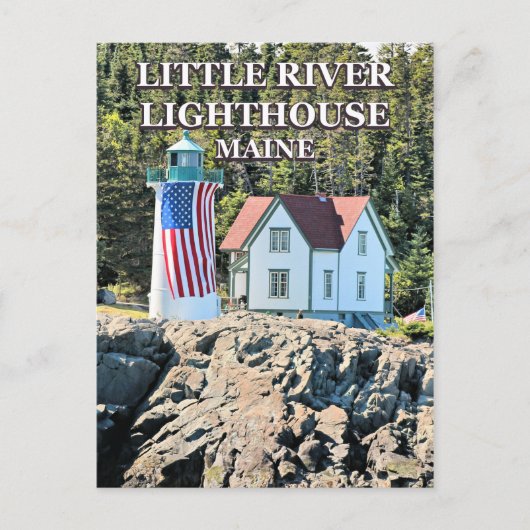 Little River Lighthouse, Maine Briefkaart (Voorkant)