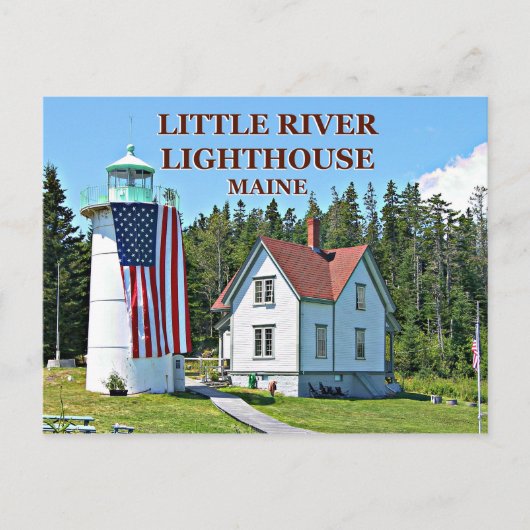 Little River Lighthouse, Maine Briefkaart (Voorkant)
