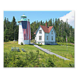 Little River Lighthouse, Maine foto Afdruk