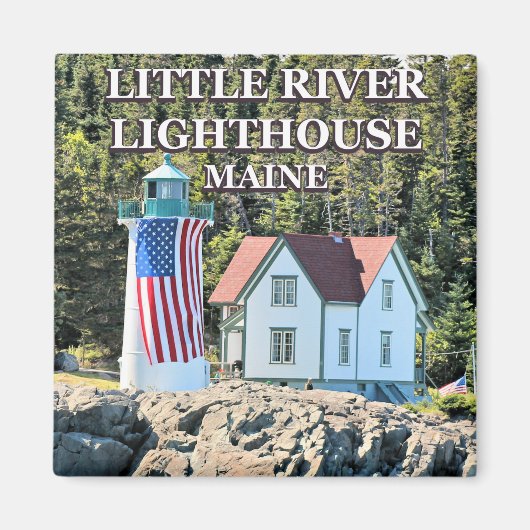 Little River Lighthouse, Maine Magnet (Voorkant)
