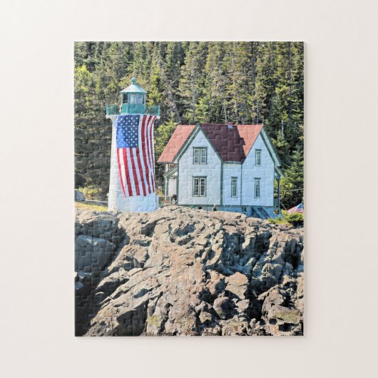 Little River Lighthouse, Maine Puzzel (Verticaal)