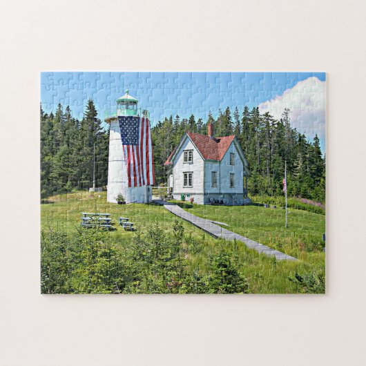 Little River Lighthouse, Maine Puzzle Legpuzzel (Horizontaal)