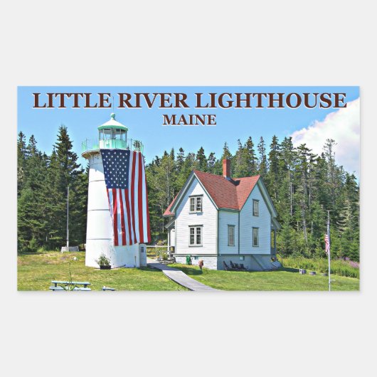 Little River Lighthouse, Maine Stickers (Voorkant)