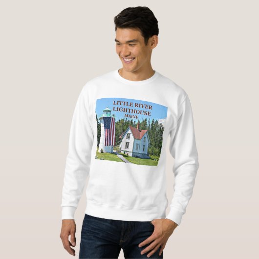 Little River Lighthouse, Maine Sweatshirt (Voorkant volledig)