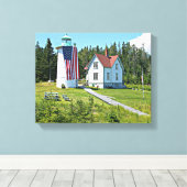 Little River Lighthouse, Maine Wrapped Canvas (Insitu (Houten vloer))