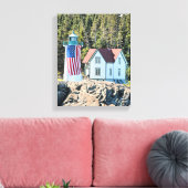 Little River Lighthouse, Maine Wrapped Canvas (Insitu (Woonkamer))