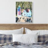 Little River Lighthouse, Maine Wrapped Canvas (Insitu (Slaapkamer))