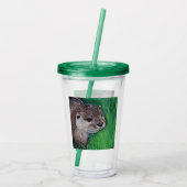 Little River Otter Painting Acryl Drinkbeker (Achterkant)