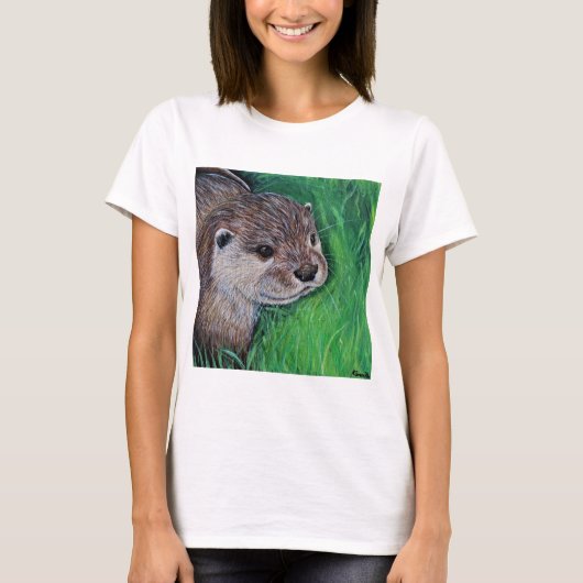 Little River Otter Painting T-shirt (Voorkant)