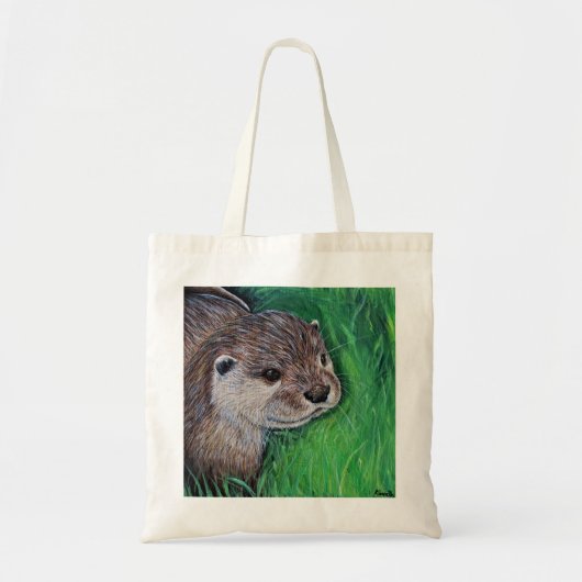 Little River Otter Painting Tote Bag (Voorkant)